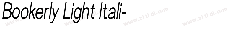 Bookerly Light Itali字体转换